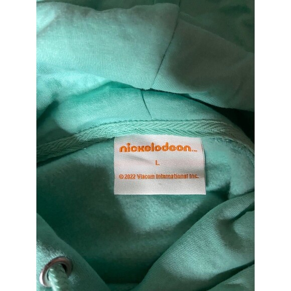 Nickelodeon 90’s Nick Toons Teal Hoodie Rugrats, Ren and Stimpy, CatDog, Rocko L - Picture 3 of 4